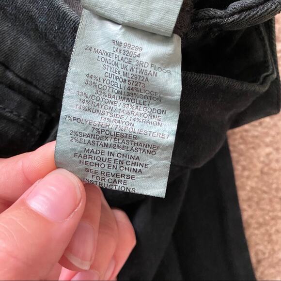 Level 99 Lily Crop Skinny Straight Black Denim Size 26 - Picture 5 of 9